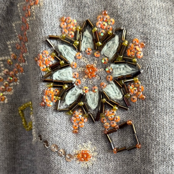 Sundance Marimba Beaded Cotton Cardigan Sweater - Picture 5 of 10